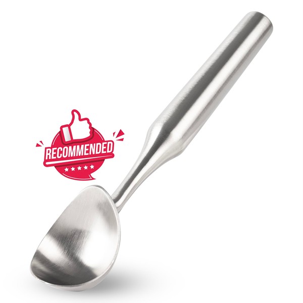 OYV Stainless Steel Ice Cream Scoop, Ergonomically Designed Handle for