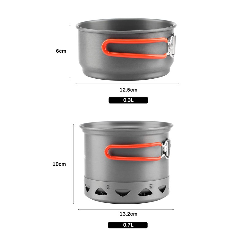 Fire-Maple Camping Pot Bowl Foldable Backpacking Cooking Set Pots for
