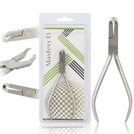 MASTERYD Orthodontic 45°Angled Lingual Support Dental Pliers Band Removal Brackets Removing Pliers - 135 mm Stainless Steel Dental Braces Removal Tools Bracket Gripper Plier