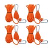 SDKZBFC 4mm Reflective Tent Guy Ropes with Pulley - 4PCS
