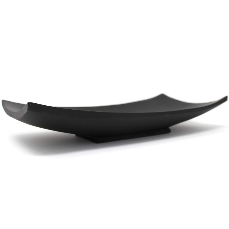 Trendy Wood & Light Decorative Bowl Canoe Mango Wood Black