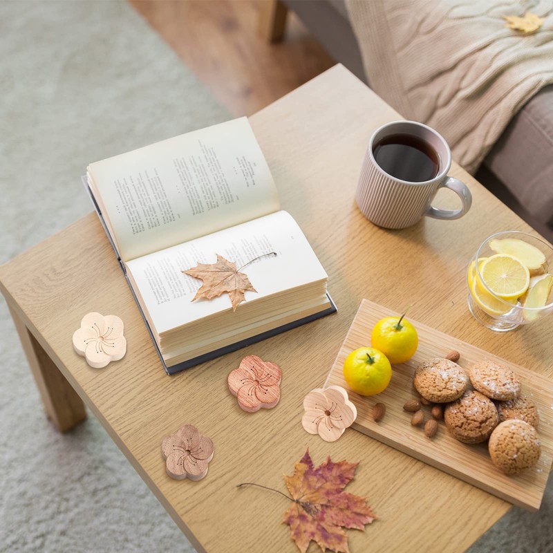 Zubebe Aroma Wood Essential Oil Diffuser 4 Packs Minimalistic Decor