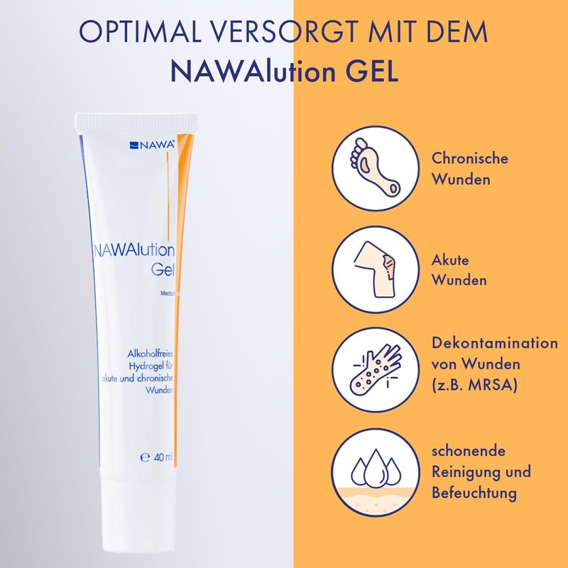 NAWA Lution Gel Hydrogel for Cleansing, Decontamination, Moisturising and Healing