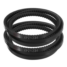 sourcing map 2pcs XPZ1234 EPDM V-Belt, Wedge Section Cut Edge Cogged Industrial Rubber V Belt 10mm Width x 1234mm Pitch Circumference