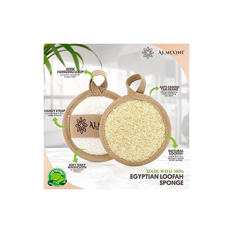 Exfoliante Facial de Lufa Almooni – Set 6 Esponjas Naturales