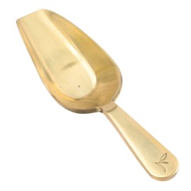 Alipis Brass Shell Tea Spatula copper scooper tea spoons candy shovel mini coffee tea shovel teaspoon Scoops for Cube Candy grapefruit spoons Practical brass Tea Spoon small tea set