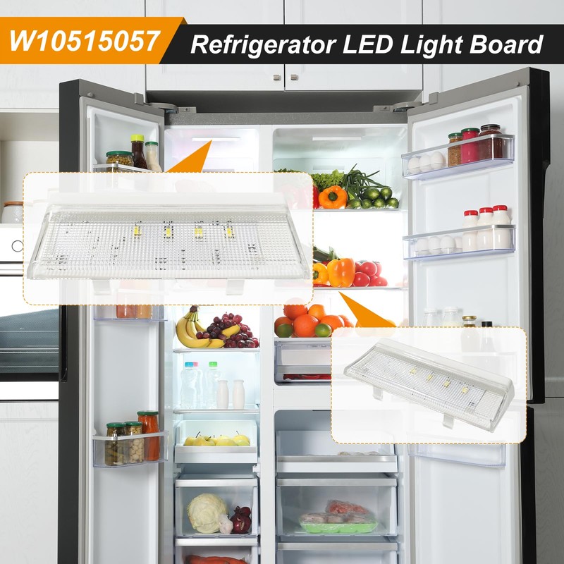 W10515057 Refrigerator LED Light Board Compatible with Whirlpool Kenmore Maytag