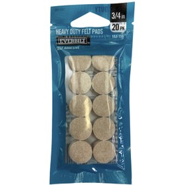 Beige Heavy-Duty Self-Adhesive 3/4 in. Felt Pads (20-Pack)-Everbilt