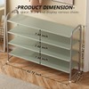 INGIORDAR Shoe Rack 4 Tier Long Storage Organizer Wide Metal