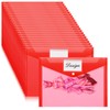 Lincia 24 Pcs Plastic Envelopes A4 Size Poly Envelopes Clear