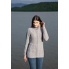 SAOL - 100% Merino Wool Ladies Cable Knit Cardigan Full