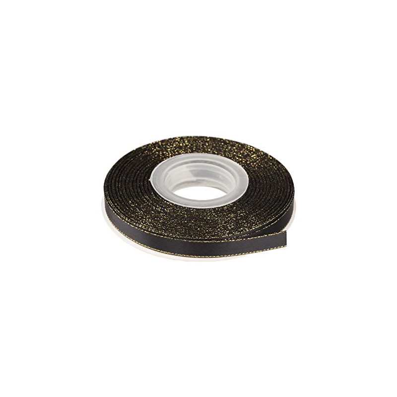 IDECORRIBBONS Width 0.4 inch (9 mm) Double-sided Satin Gold Edge