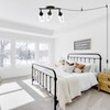 Modern Dimmable 3 Light Plug in Ceiling Light ,Black Plug