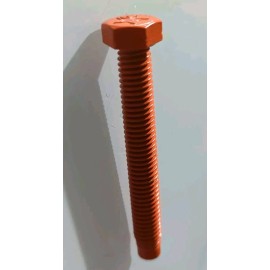 Made in USA 3/8-16 x 2.5" Grade 5 Flange Bolts  Airport Runway Lights Orange Fluoropolymer
