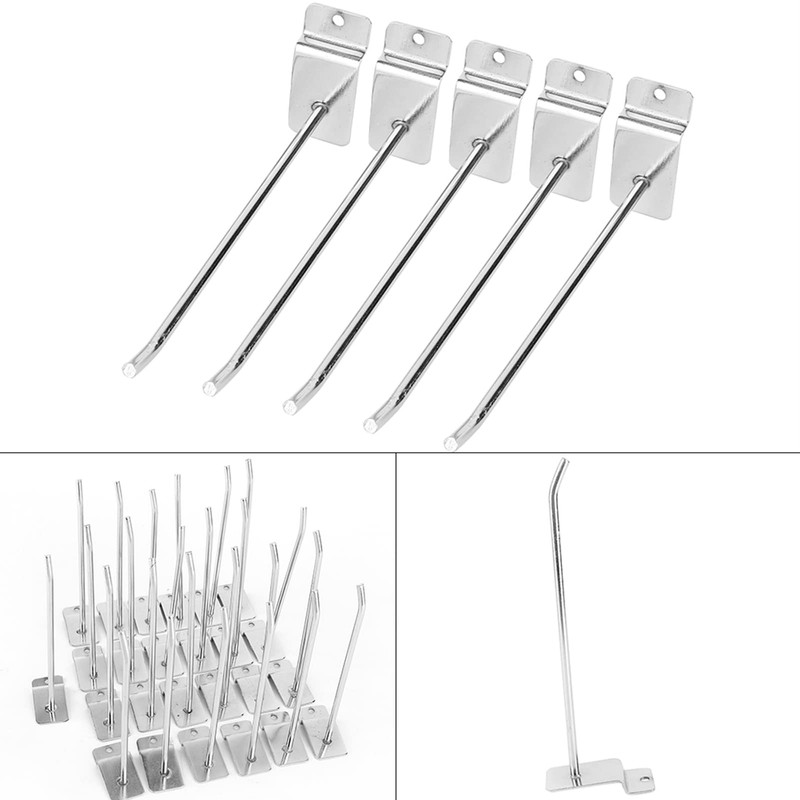 Slat Wall Panel Hooks, Shop Shelf Hook, 25pcs 15cm 6