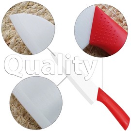 Rynal Ceramic Knife - 7 inch Chef's Santoku Knife - Sharp Ceramic Kitchen Knife with Sheath Cover