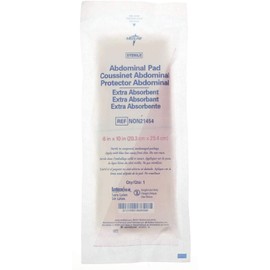 Medline Sterile Abdominal Pads, 8x10, Individually Wrapped (Pack of 18)