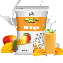 Fusion Select 2.2lb Tea Powder Mango Flavored-3-in-1 Drink Powder with Cream & Sugar - Instant Pre-Mixed Beverage for Hot or Cold Blends or Yummy Frappes (Mango)