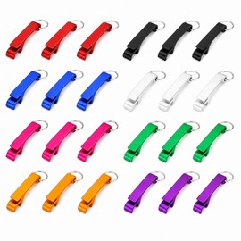 24 Pack Bottle Opener Keychain Set, Colorful Bottle Opener Bulk with 8 Colors, 3 of Each,Soda and Beverage Bottles,Portable Bottle Opener for Parties