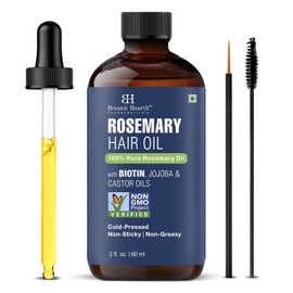 Botanic Hearth Aceite De Romero Puro Para El Crecimiento Del Cabello Infundido Con Biotina | Tratamiento Fortalecedor Del Cabello | Nutritivo Y Volumi
