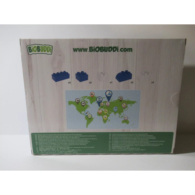 BiOBUDDi Building Blocks - Arctic Whale - 12 Pieces -