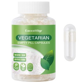 EaccoViigr Size 0 Empty Capsules - 100 Count Empty Vegetarian Capsules with Effective Filling Tools, Fillable Plant-Based Empty Shells for Homemade Vitamins & Powders, Easy for DIY Supplements