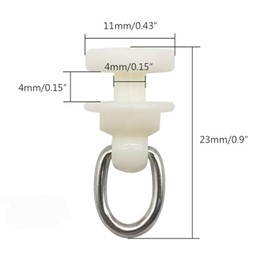 Plastic Curtain Track Gliders–Ceiling Sliding Curtain Track Hooks,Drapery Roller Carriers,Shower Curtain Pulley for Window and Curtain Rails (100pcs)