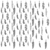 Shimmeroo 80PCS Feather Charms for Jewelry Making, 8 Styles Antique