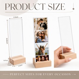 4pcs 2 x 6 Acrylic Photo Booth Frames Y2K Stickers Included