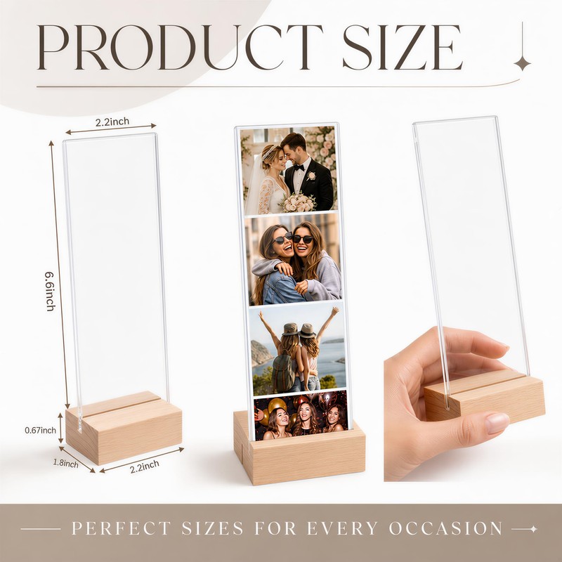 4pcs 2 x 6 Acrylic Photo Booth Frames Y2K Stickers