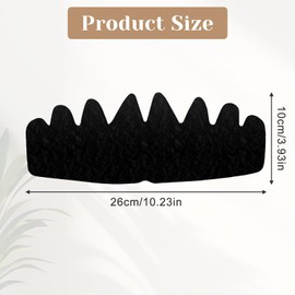 10PCS Black Hat Shaper Inserts,Washable Baseball Caps Inserts Shapers,Felt Hat Support Brim Shaper,Flexible Reusable Hats Sweat Liner for Snapback Caps Fitted Caps Ball Sports Caps