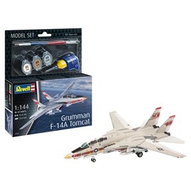 Revell Grumman F-14A Tomcat Swing Wing Fighter Model Kit - Detailed Model with Moving Wings, Cockpit & Weapons - Includes Paints, Glue & Brush - For Aviation Enthusiasts