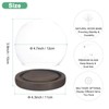 M METERXITY Cloche Glass Dome, D4.7In Ball Jar with Wooden