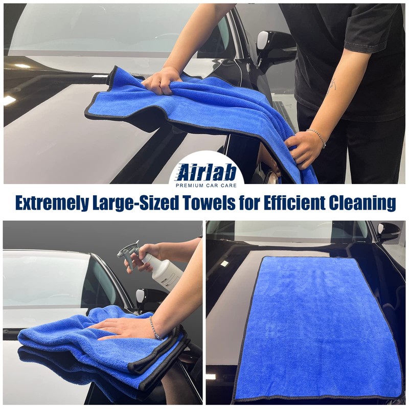 Airlab Microfibre Cloth Extra Large XXL 90x60cm, Dual-Sided Car Drying