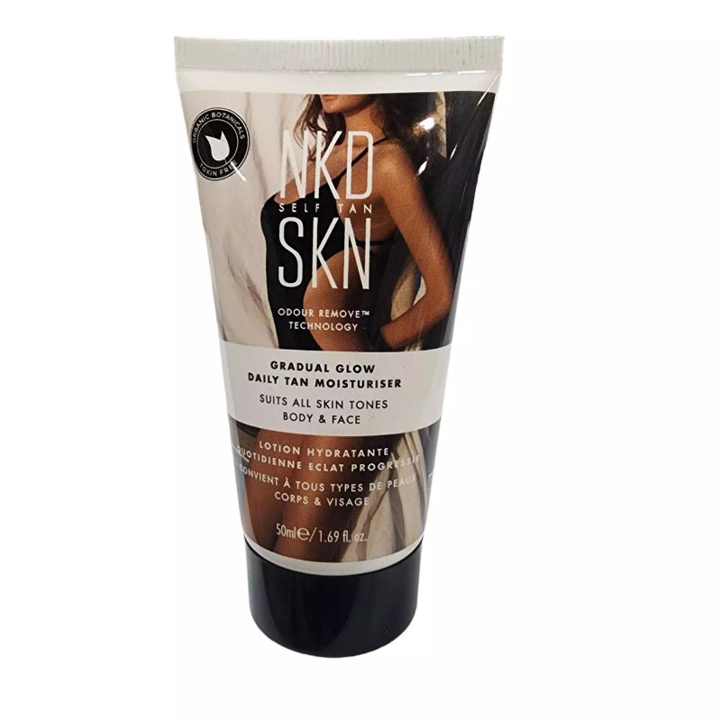 NKD SKN Gradual Glow Daily Tan Moisturizer Self Tanner Travel