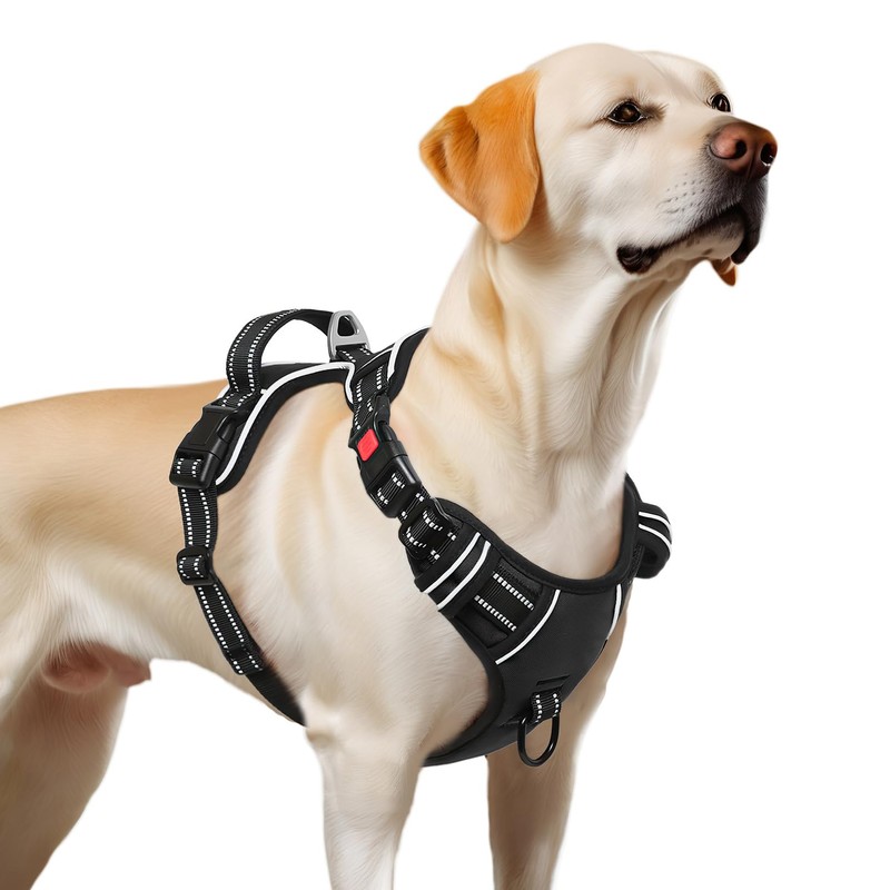 Timos Dog Harness,NO Need Go Over Dogs Head 3 Snap