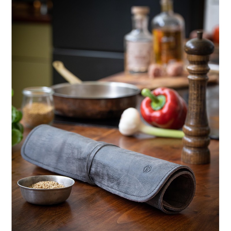Angus Stoke Knife Bag for Chefs–knife Roll Bag leather 7