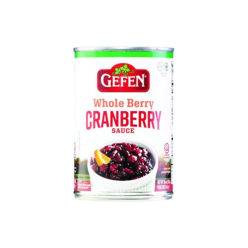 Gefen Whole Berry Cranberry Sauce 16oz (1 Pack) No High