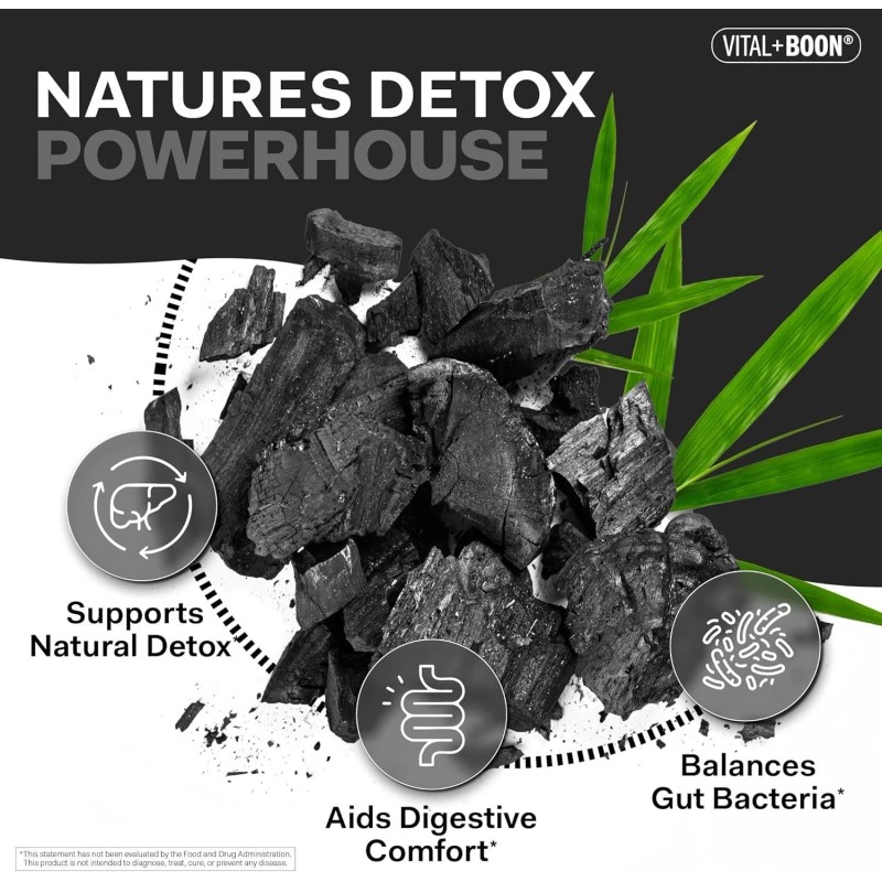 Activated Charcoal Pills – Derived from Coconut Shells – Black