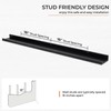 Picture Ledge Shelf, 48 Inch Floating Shelves Black, Long Black