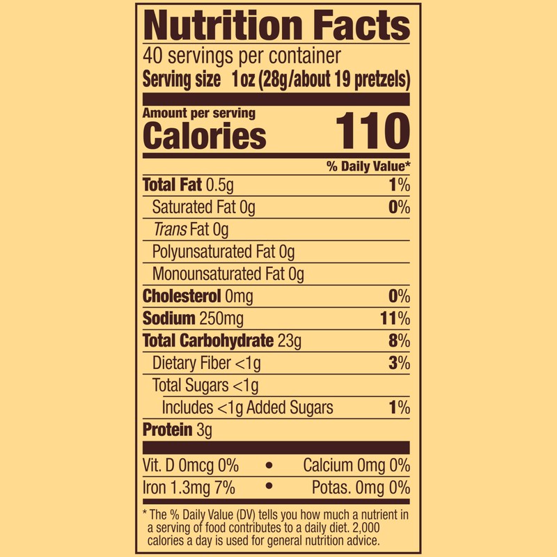 Snyder's of Hanover Pretzels, Mini Pretzels, 40 Oz Canister