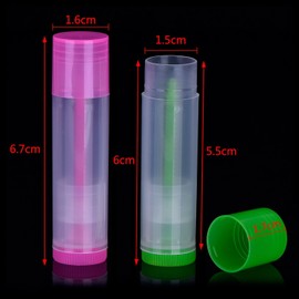 Premium Vials, 50 pcs, Multi-Color Empty Lip Balm Containers - Make Your Own Lip Balm, Empty Tubes - 3/16 Oz (5.5ml) (Multi-Color)