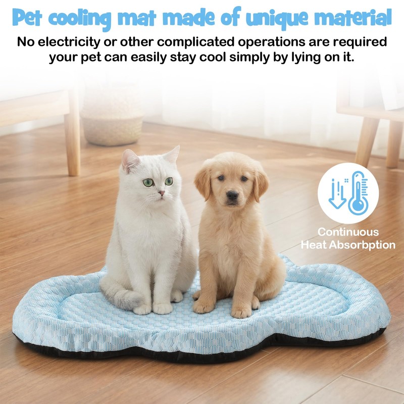 Shinylin Cat Cooling Mat Summer Cooling Pet Bed for Cats
