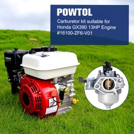 Powtol GX390 13HP Carburetor for Honda GX 390 Engines Pressure Washer Replace 16100-ZF6-V01 16100-Z5T-901 with 17210-ZE3-505 Air Filter