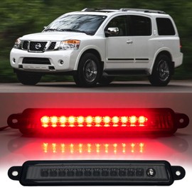 Cxdar Third 3rd Brake Light LED for 2004-2015 Nissan Armada, High Mount Rear Brake Lights Assembly for 2004-2010 Infiniti QX56, Waterproof Center Cab Lamp Stop Light