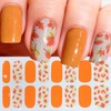 Fall Yellow Nails Wrap Stickers Maple Leaf Nail Polish Stickers