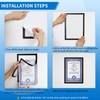 FACULX 20 Pieces Sign Holder 8 x 11.5inches, Self- Door