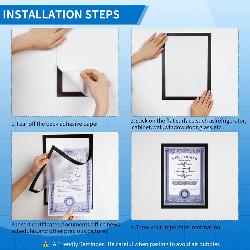 FACULX 20 Pieces Sign Holder 8 x 11.5inches, Self- Door