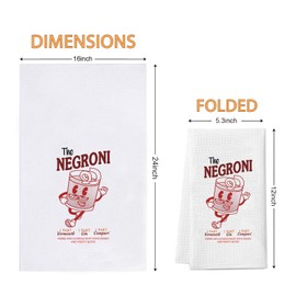 WCGXKO Negroni Cocktail Lover Negroni Recipe Kitchen Towel Italian Cocktail Gift Bachelorette Gift (The Negroni Towel CA)