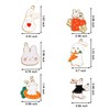 LUBINGSHINE 24pcs Cute Easter Charms Easter Egg Bunny Rabbit Enamel